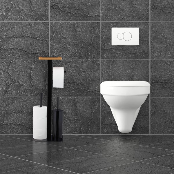WC-setti, 73x25x20 cm, musta