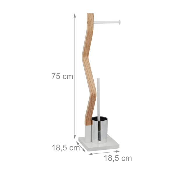 WC-setti, 75x18,5x18,5 cm, valkoinen