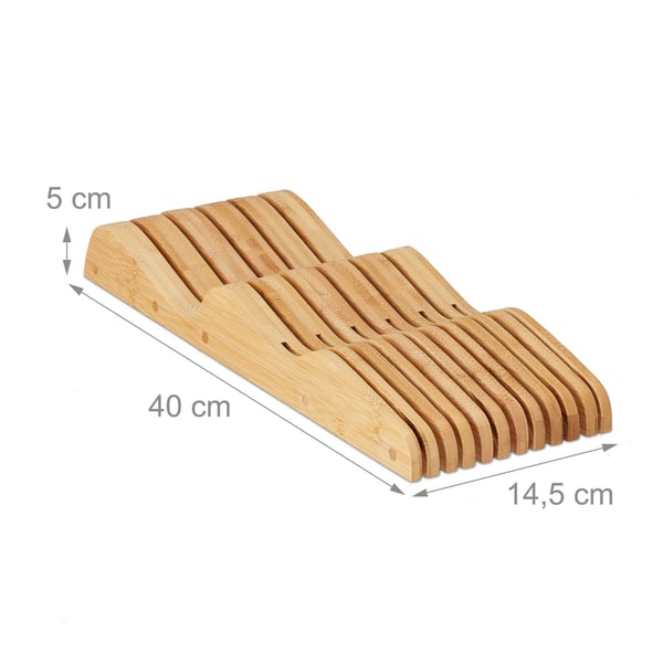Knivblock, Bambu, 5x9,5x40 cm, Natur, Kodustaar