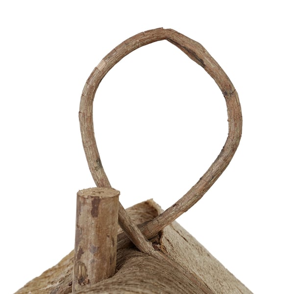 Dekorativ fågelholk, trä, 28,5x20,5x17,5 cm, natur