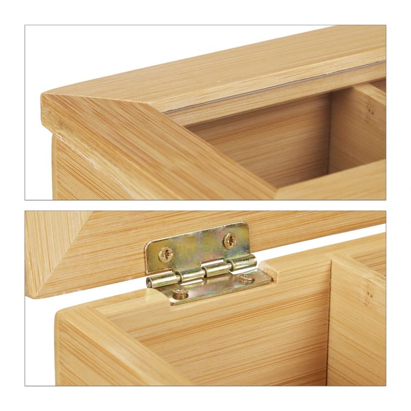 Teaboks, Bambus, 9x41x16 cm, Natur, Kodustaar