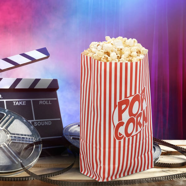 Popcornpåsar, 26x13x8 cm, Röd, Kodustaar