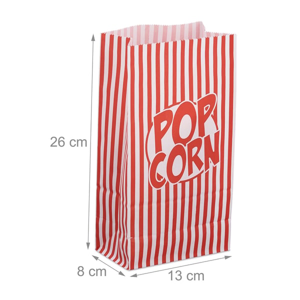 Popcornpåsar, 26x13x8 cm, Röd, Kodustaar