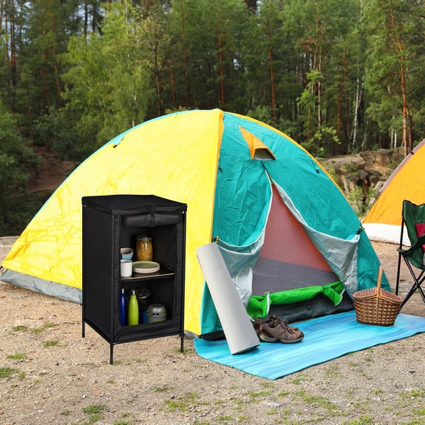 Camping Skab, 87x47,5x47,5 cm, Grå, Kodustaar
