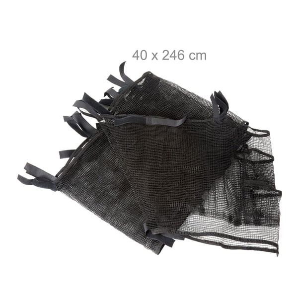 Trampoliinin rungon turvaverkko, 40x246 cm, musta