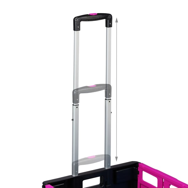Shoppingvagn, Fällbar, 98x45,5x37 cm, Svart
