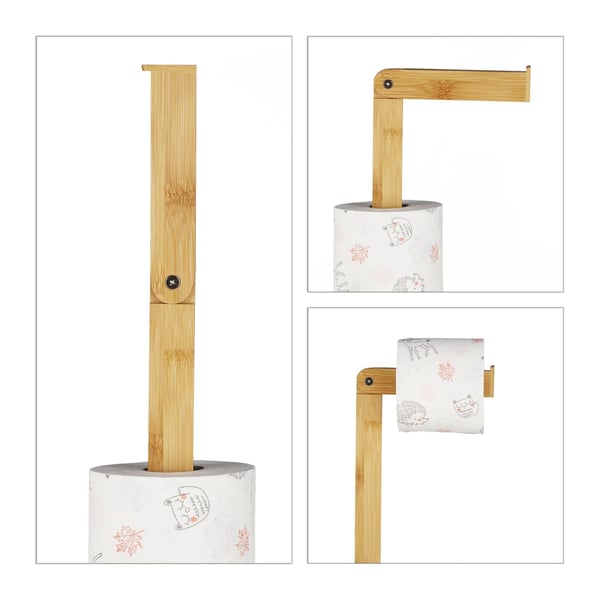 Toiletrulleholder, 71,5x23,5x19 cm, Natur