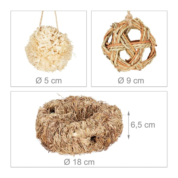 Hamstertillbehörsset, 6,5x18 cm, Natur, Kodustaar
