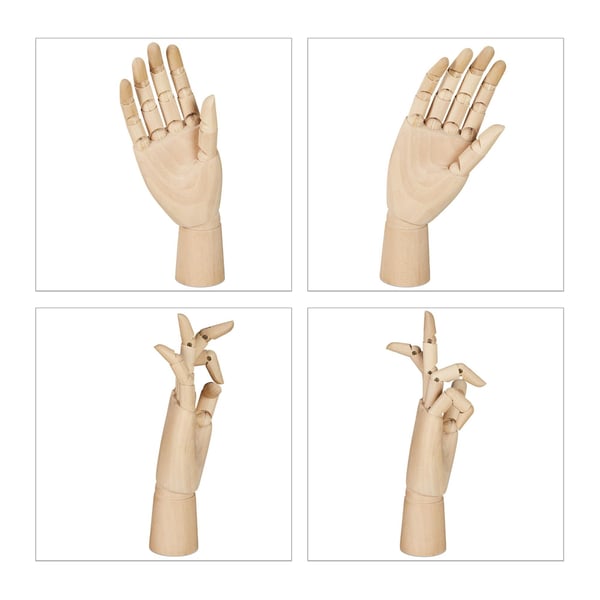 Ritmodell Hand, 25x8x5 cm, Natur, Kodustaar