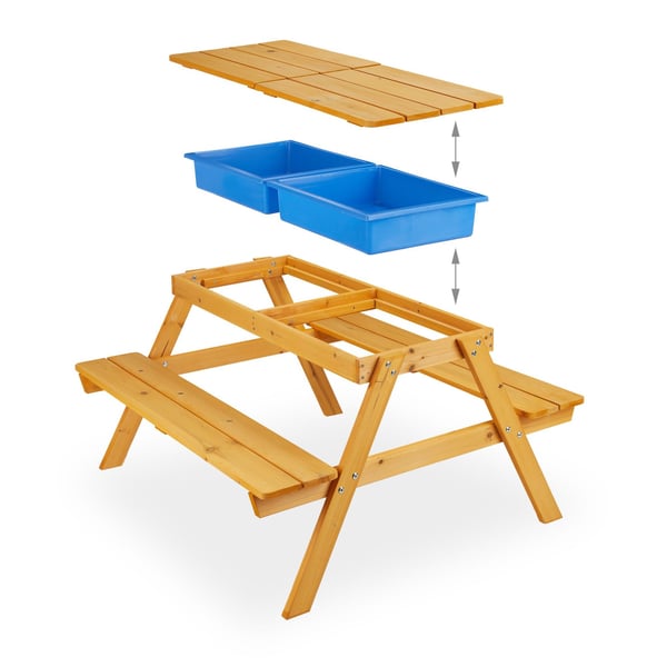 Lasten picnic-pöytä, 49x90x85 cm, valkoinen, Kodustaar