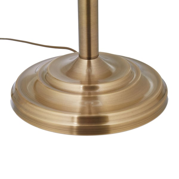 Gulvlampe, 157x42 cm, Messing, Hvid, Kodustaar