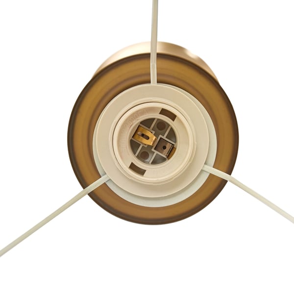 Gulvlampe, 157x42 cm, Messing, Hvid, Kodustaar