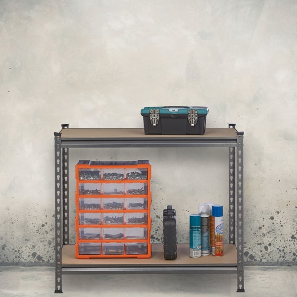 Hyllystö, 153x91x46 cm, Harmaa