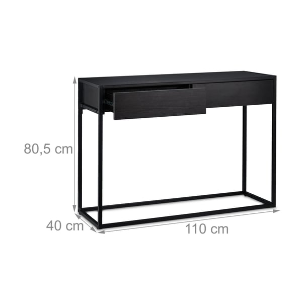 Konsolbord, 40x110x80,5 cm, Sort, Kodustaar