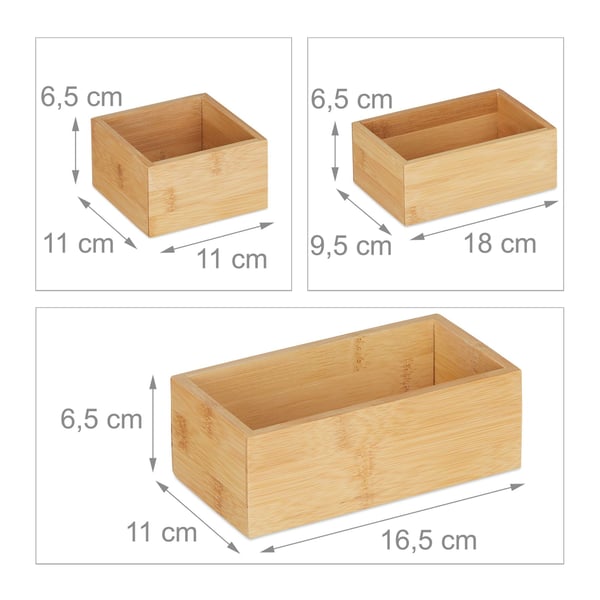 Förvaringslåda set, 27.5x18x6.5 cm, Natur, Kodustaar