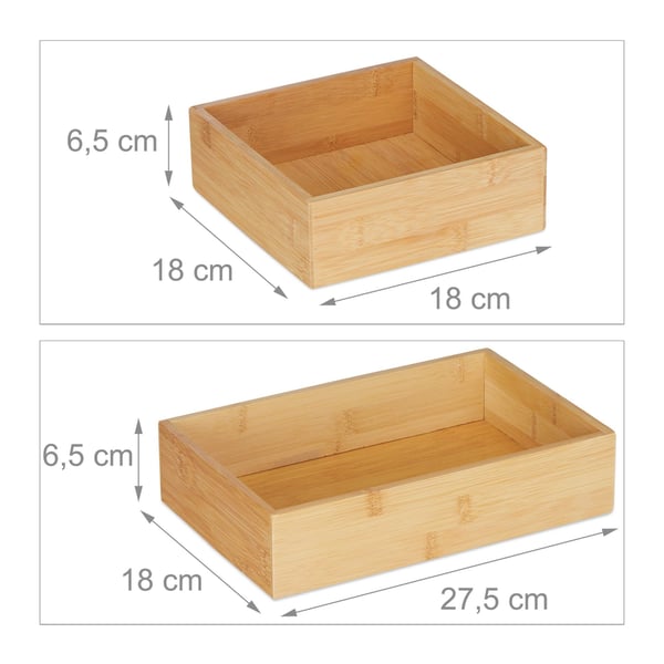 Förvaringslåda set, 27.5x18x6.5 cm, Natur, Kodustaar