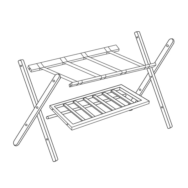 Bagagehylla, Trä, 54.5x66x44.5 cm, Kodustaar