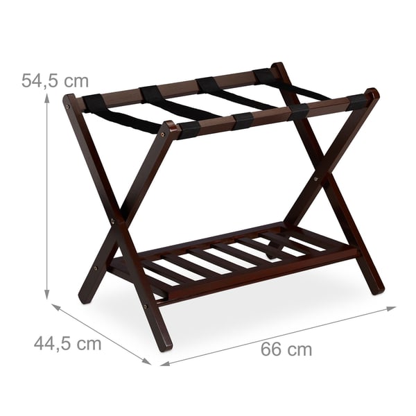 Bagagestativ, Træ, 54.5x66x44.5 cm, Kodustaar