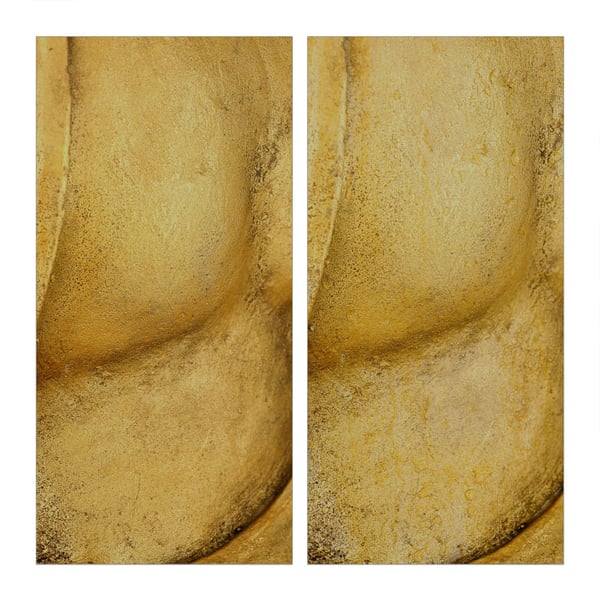 Buddha-staty, 46x34x68 cm, Guld, Kodustaar