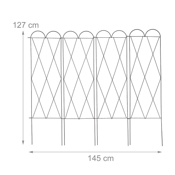 Espalierpaneler, metal, 145x1,5x127 cm, brun, Kodustaar
