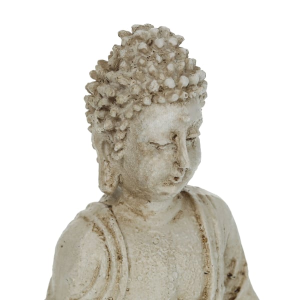 Buddha-staty, 17,5x10,5x7,5 cm, Vit, Kodustaar