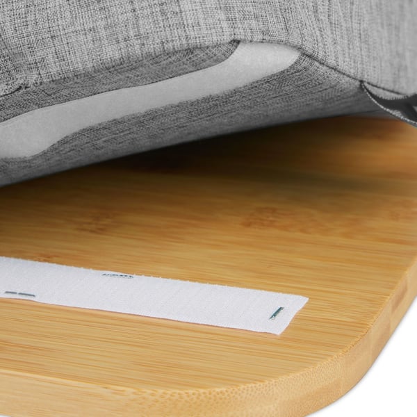 Knäbord, 8x51x36 cm, Grå, Bambu, polyester, skum, Kodustaar