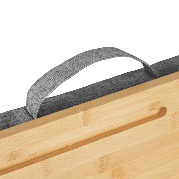 Knäbord, 8x51x36 cm, Grå, Bambu, polyester, skum, Kodustaar