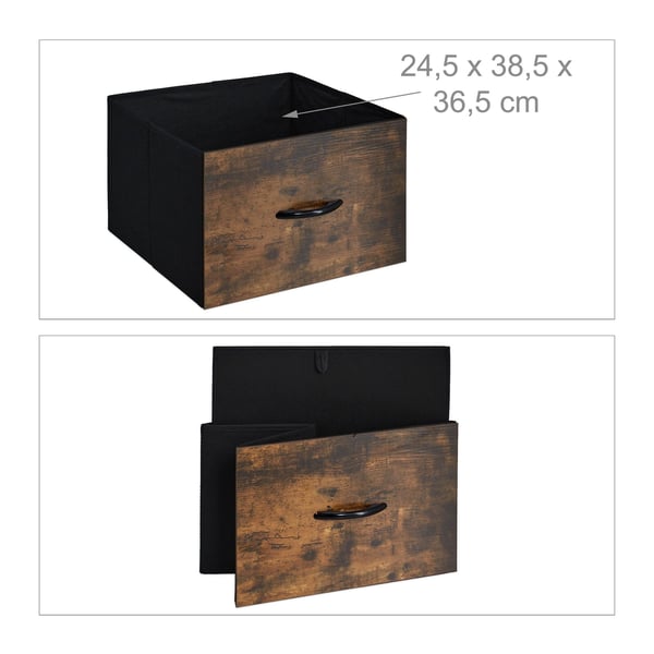 Hylde, 155x43x42,5 cm, Sort, Brun, Kodustaar