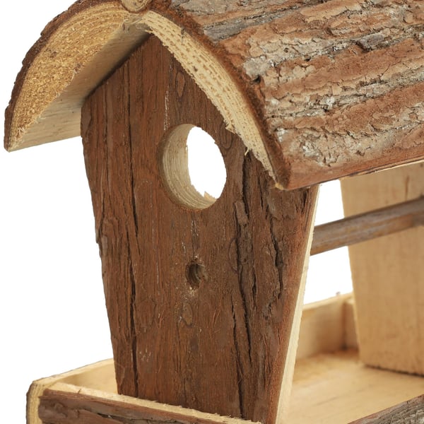 Fuglefoderbræt, Træ, 18x13.5x19.5 cm, Natur