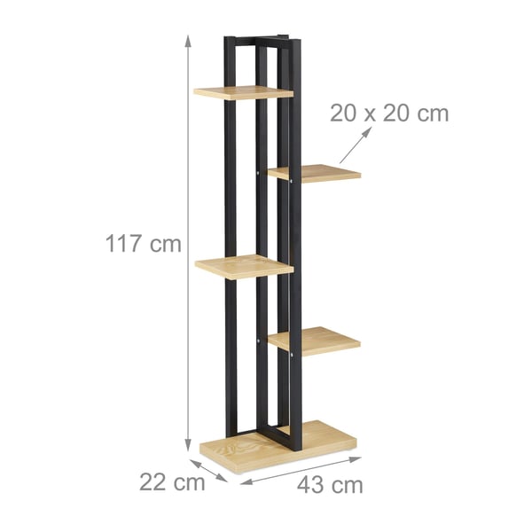 Kukkahylly, 117x43x22 cm, teräs, MDF