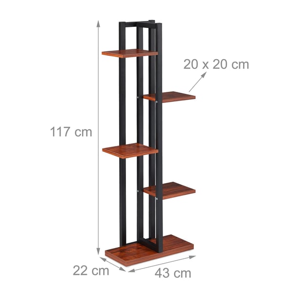 Kukkahylly, 117x43x22 cm, teräs, MDF-levy