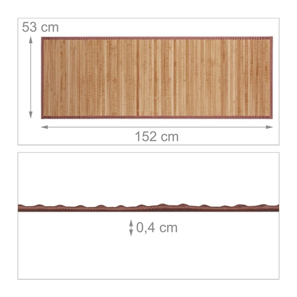 Badrumsmatta, Bambu, 45x80 cm, Natur