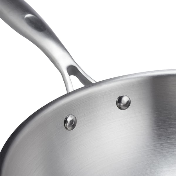 Wok, ruostumaton teräs, 23x60x32 cm, hopea, Kodustaar
