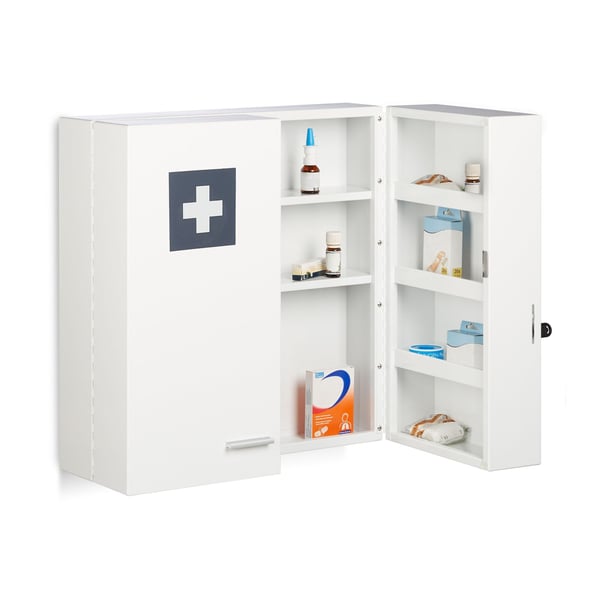 Medicinskab, 53x53x21,5 cm, Hvid