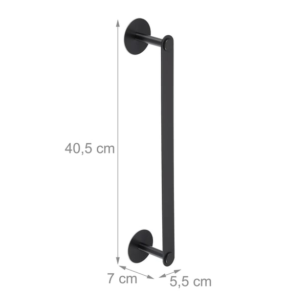 Pyyheteline, 5,5x40,5x7 cm, Musta
