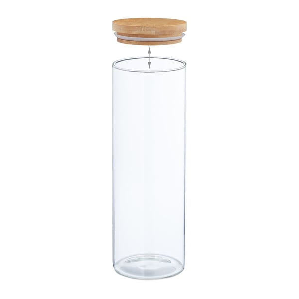 Opbevaringskrukkesæt, 28x10 cm, Transparent, Kodustaar