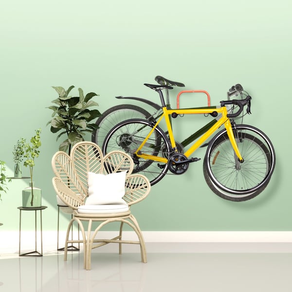 Cykelväggfäste, 28x47,5x51 cm, Röd, Kodustaar