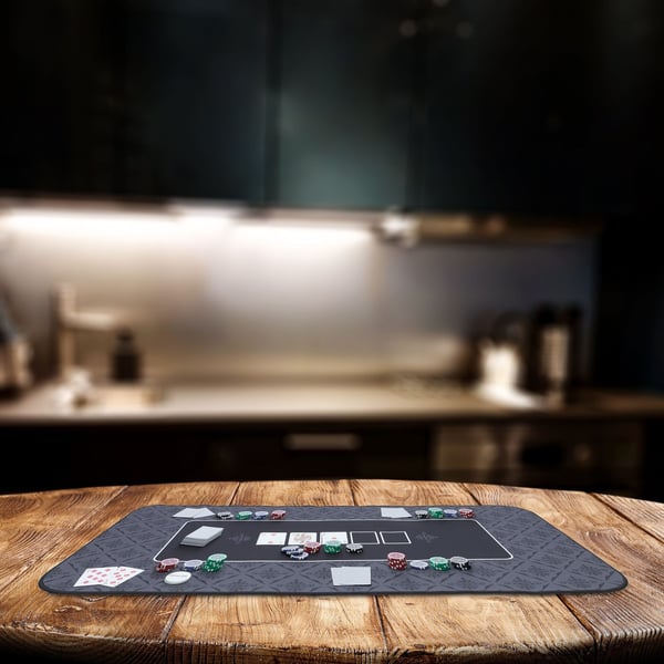 Poker måtte, 100x60 cm, 50% gummi; 50% polyester
