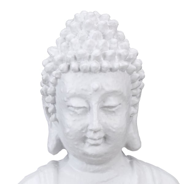 Buddha-staty, 30x19,5x12 cm, Vit