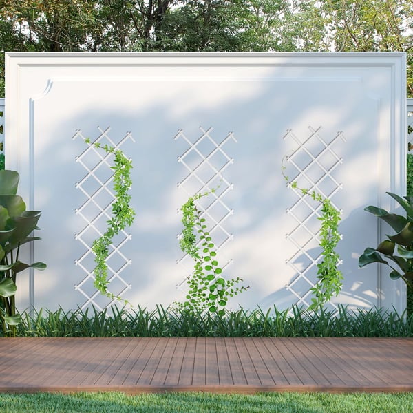 Espalier Sæt, 180x60x2 cm, Hvid, Kodustaar
