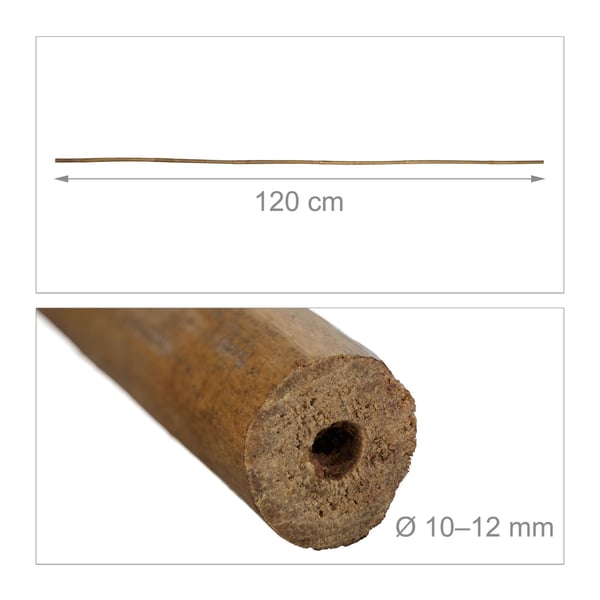 Kasvitikut, bambu, 120 cm, luonnollinen, Kodustaar