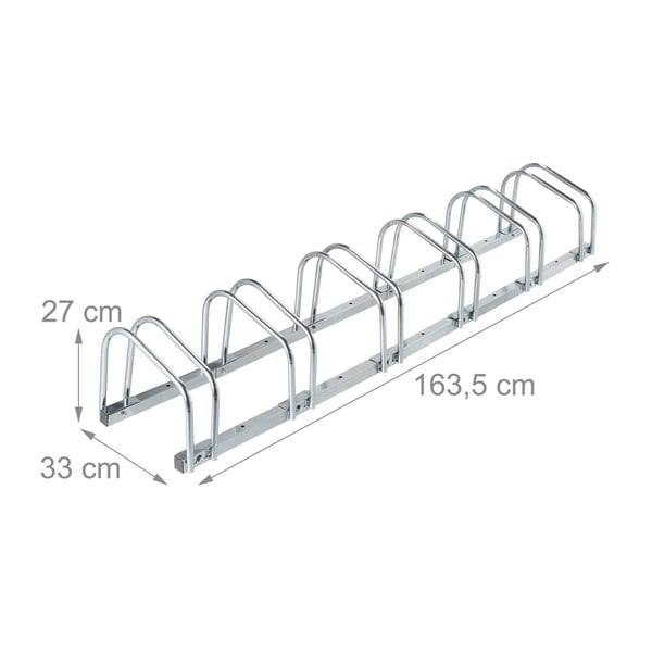 Cykelställ, 27x163,5x33 cm, Silver, Kodustaar