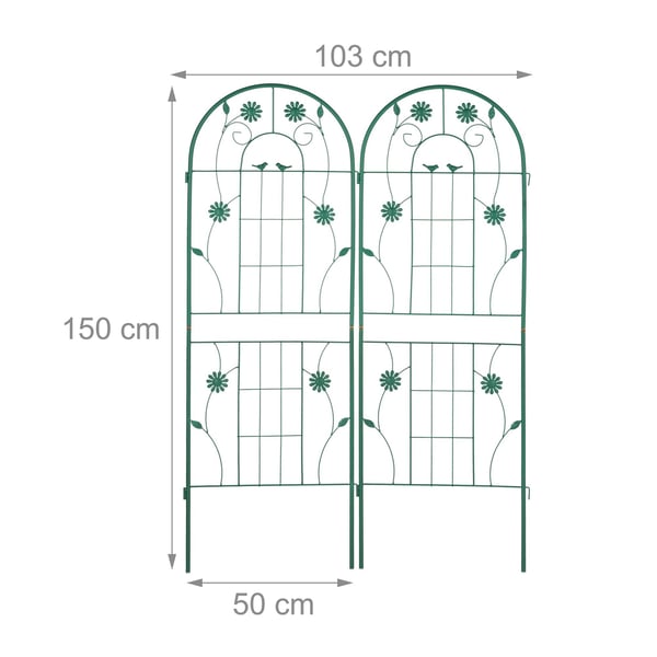 Espalier-sæt, 150x103x2 cm, Grøn, Kodustaar