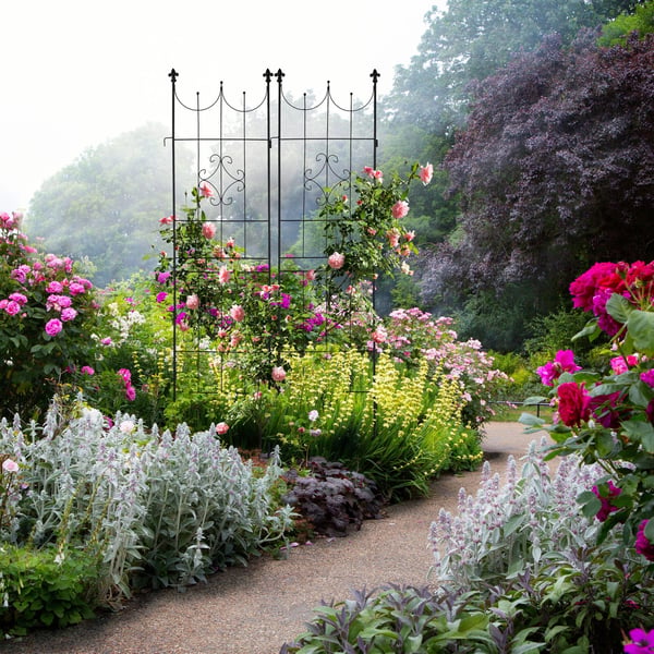 Espalier-sæt, 183x46x1 cm, Sort