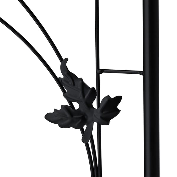 Puutarhakaari, 216x125x36 cm, Musta, Rauta