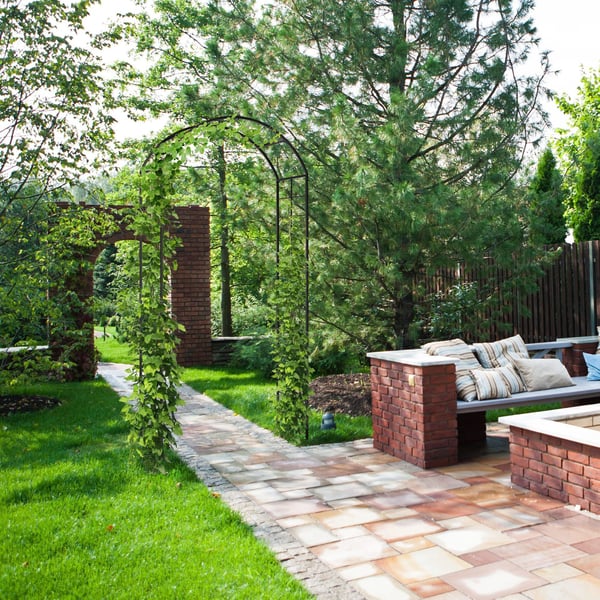 Havebue, Metal, 224x110x41 cm, Sort, Kodustaar