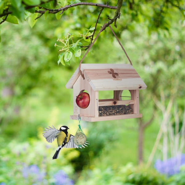 Fuglefoderbræt, 24x31x20 cm, Brun