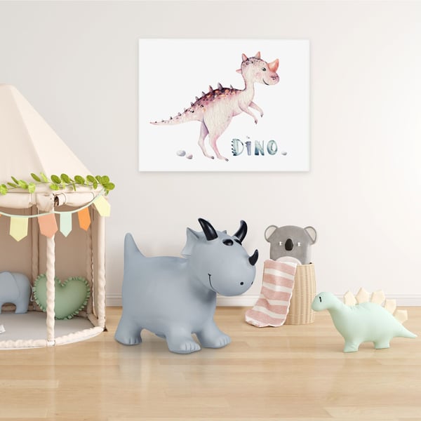 Hoppebold, Dinosaurformet, 38x51x22 cm, Grå, Kodustaar