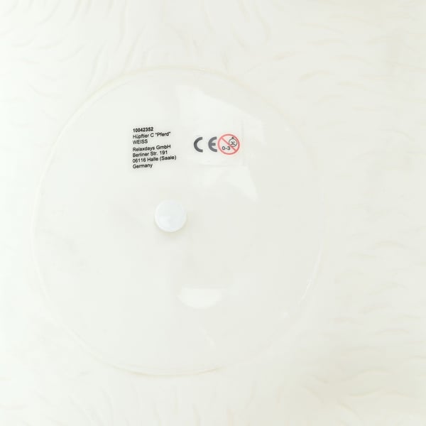 Hoppebold, Hesteform, 46x25x53 cm, Hvid, Kodustaar