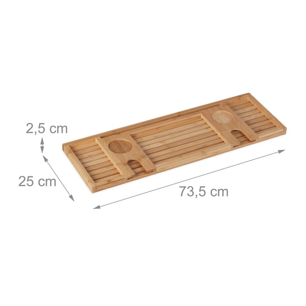 Badkarbricka, Bambu, 2.5x73.5x25 cm, Natur, Kodustaar